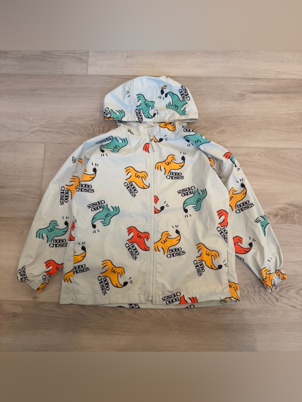 Bobo Choses Kids Dog Print Hooded Jacket Size 8–9 (134 cm) Windbreaker